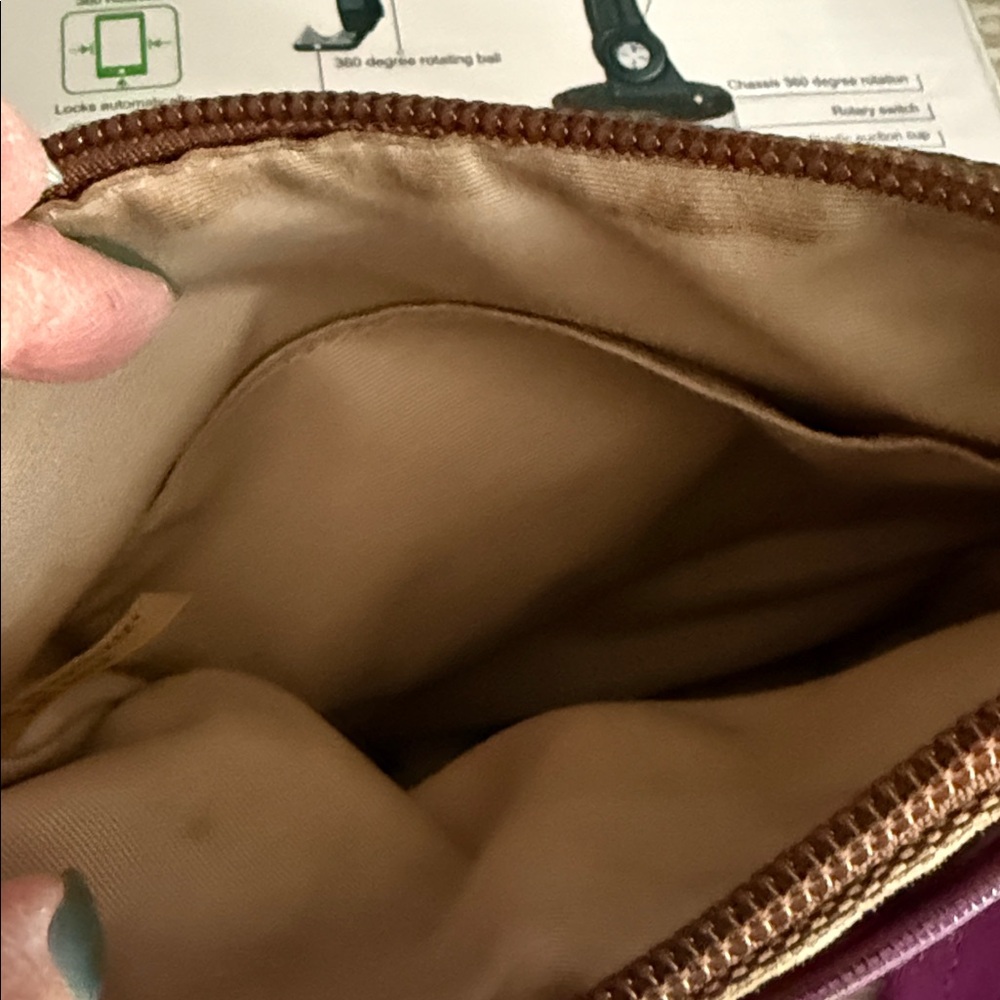 Coach Tan and Purple Crossbody Bag - Picture 5 of 5